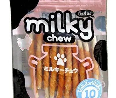 Dogaholic Milky Chews Sticks with Chicken Dog Treat (10 Pieces) Sale