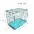 Adidog Imported Dog Cage With Removable Tray Blue 18 Inch  1 no. Online Hot Sale