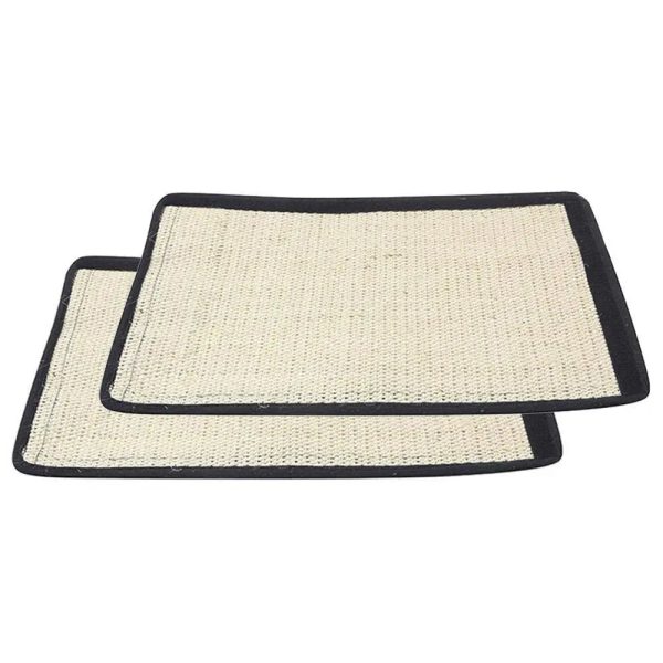 Yeldou 2Pcs Cat Scratching Mat,Natural Sisal Sofa Shield Pet Furniture Cover Washable and Durable,Adhesive Pet Scratch Guard for Sofa Wall Mattress Car Seat Protect Discount