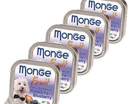 Monge Fruit - Pate and Chunkies with Turkey and Blueberry(Pack of 5) Cheap