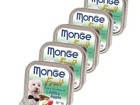 Monge Fruit - Pate and Chunkies with Lamb and Apple(Pack of 5) Fashion