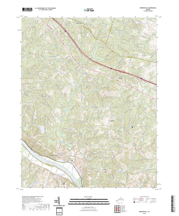 US Topo 7.5-minute map for Perkinsville VA Fashion