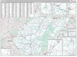 Premium Style Wall Map of West Virginia by Market Maps Supply