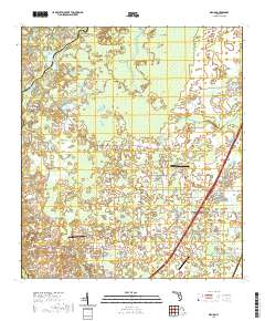 USGS US Topo 7.5-minute map for Wahoo FL 2021 Fashion