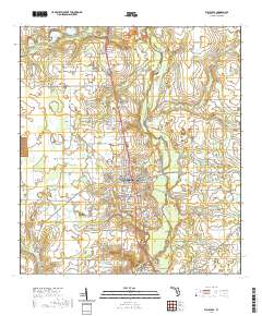 USGS US Topo 7.5-minute map for Wauchula FL 2021 Fashion