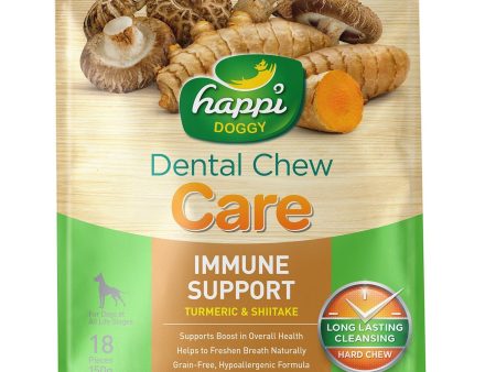 Happi Doggy Care Turmeric & Shiitake Immune Support Grain-Free Dental Dog Chews 150g Online