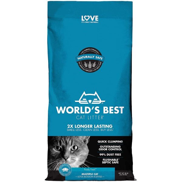 20% OFF: World’s Best Cat Litter Lotus Blossom Multiple Cat Clumping Corn Kernel Cat Litter Online now