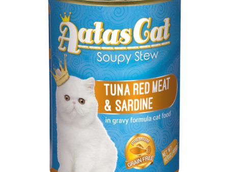 Aatas Cat Soupy Stew Tuna Red Meat With Sardine In Gravy Grain-Free Adult Canned Cat Food 400g Hot on Sale