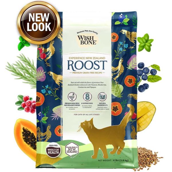 25% OFF: Wishbone Roost Chicken Grain-Free Dry Cat Food 4lb Fashion