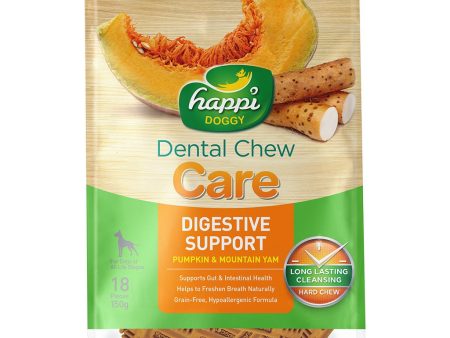 Happi Skippi (Doggy) Care Pumpkin & Mountain Yam Digestive Support Grain-Free Dental Dog Chews 150g Supply