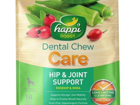 Happi Skippi (Doggy) Care Rosehip & Okra Hip & Joint Support Grain-Free Dental Dog Chews 150g Online Sale