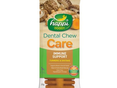 10 FOR $15: Happi Skippi (Doggy) Care Turmeric & Shiitake Immune Support Grain-Free Dental Dog Chew 25g Online Sale